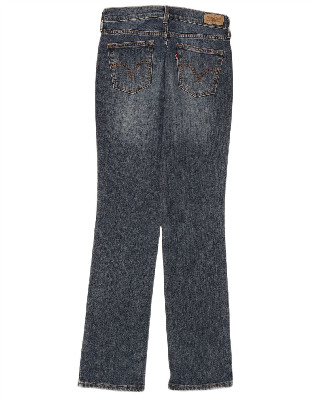 LEVI'S Damen 505 Straight Jeans US 2 XS W25 L31 Blaue Baumwolle