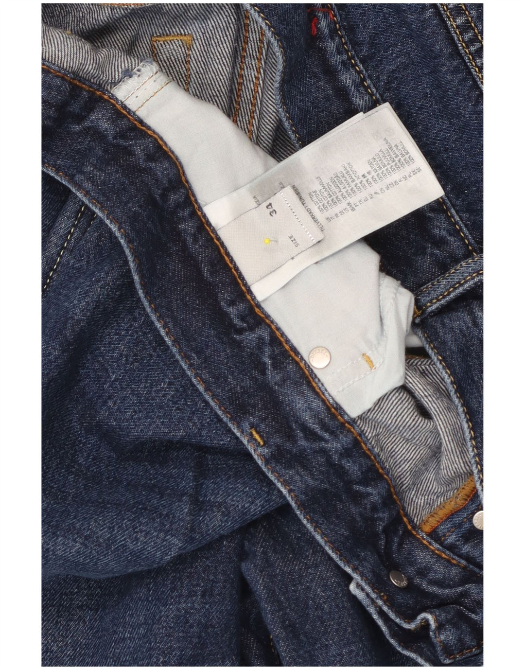 Diesel Herren Straight Jeans W34 L28 Blaue Baumwolle