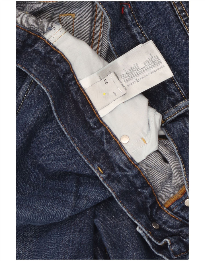 Diesel Herren Straight Jeans W34 L28 Blaue Baumwolle