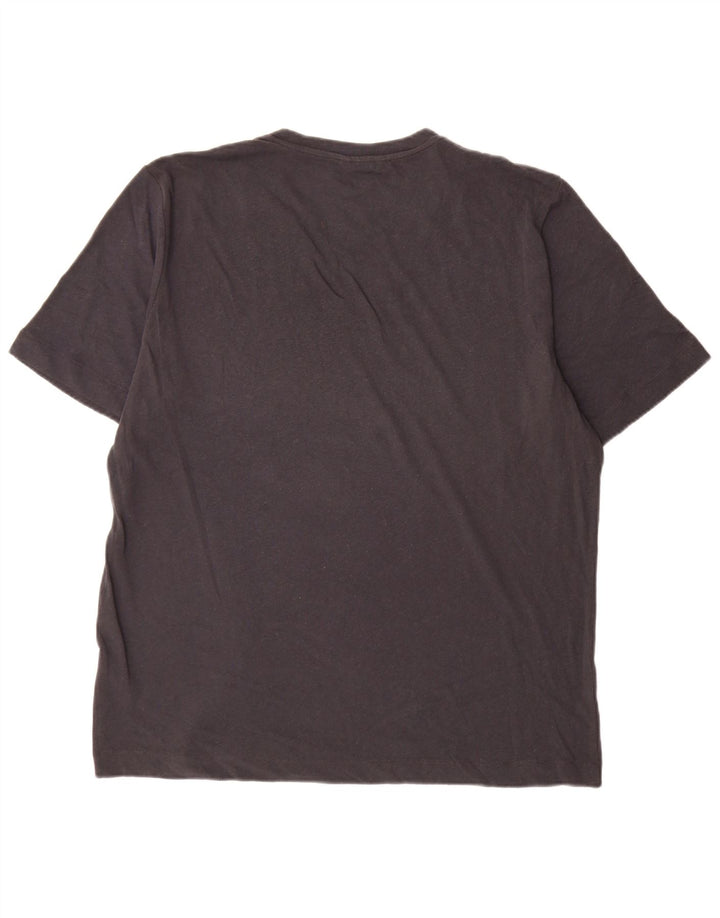 Massimo Dutti Herren T-Shirt Top 2XL Grau Leinen