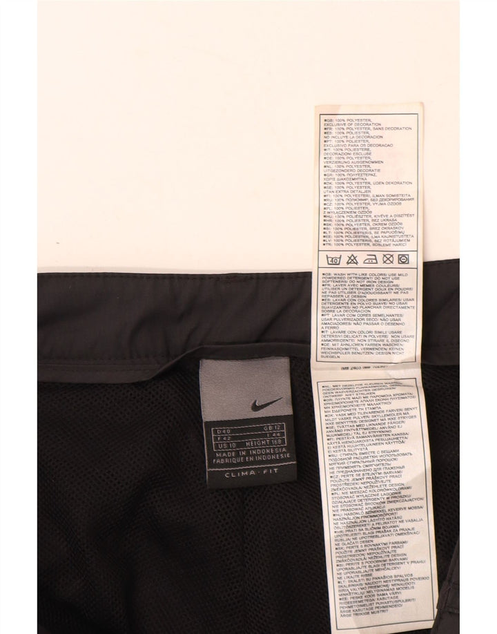 NIKE Damen-Trainingshose UK 12 Mittelschwarzes Polyester