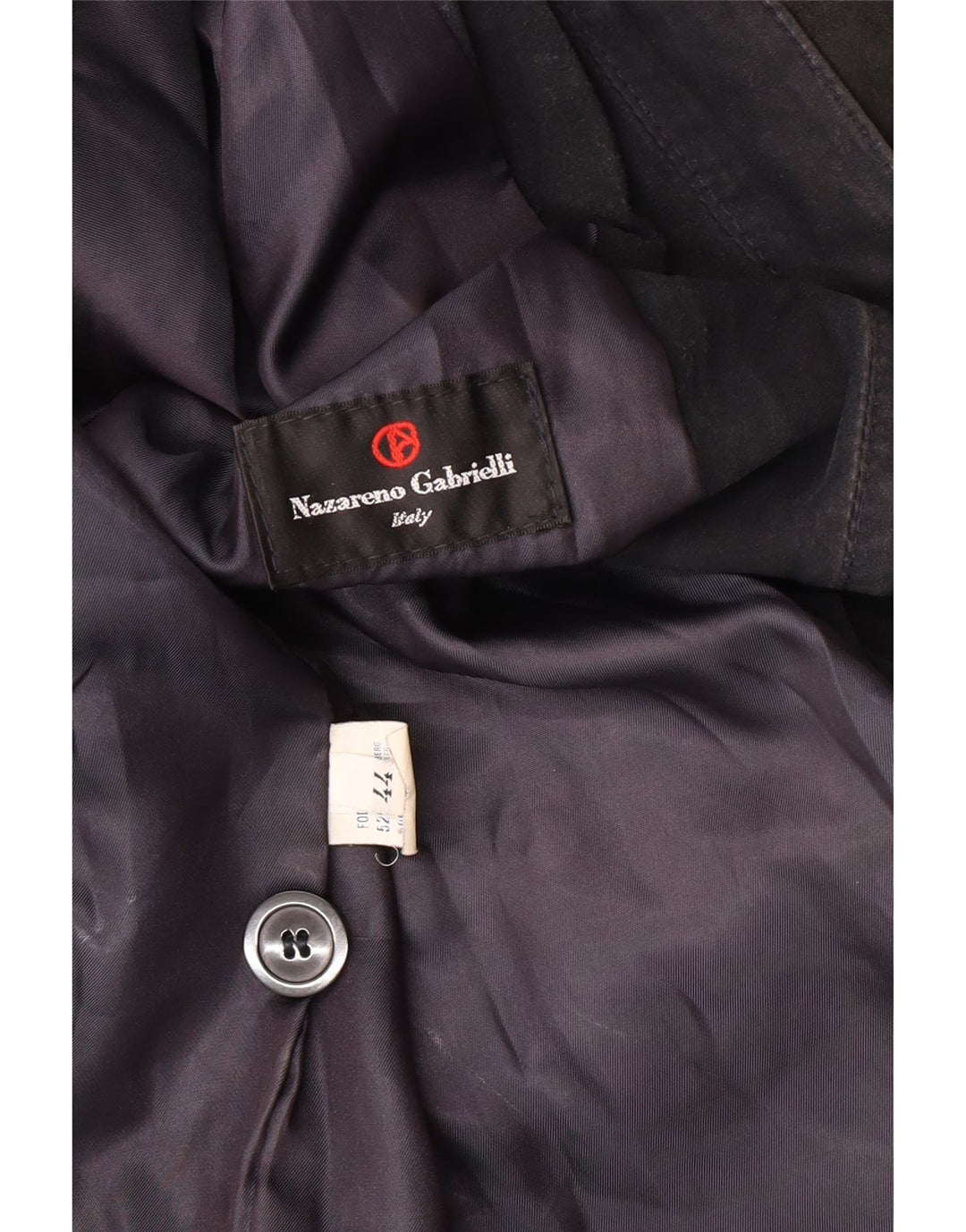 Nazareno Gabrielli Damen Wildlederjacke IT 44 Medium Navy Blue