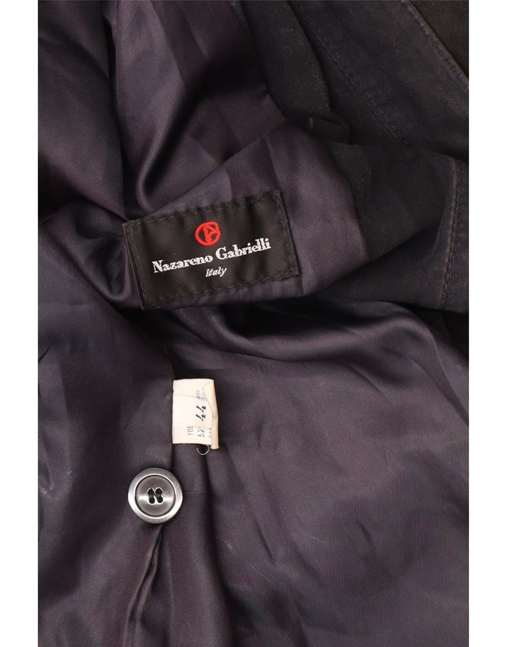 Nazareno Gabrielli Damen Wildlederjacke IT 44 Medium Navy Blue