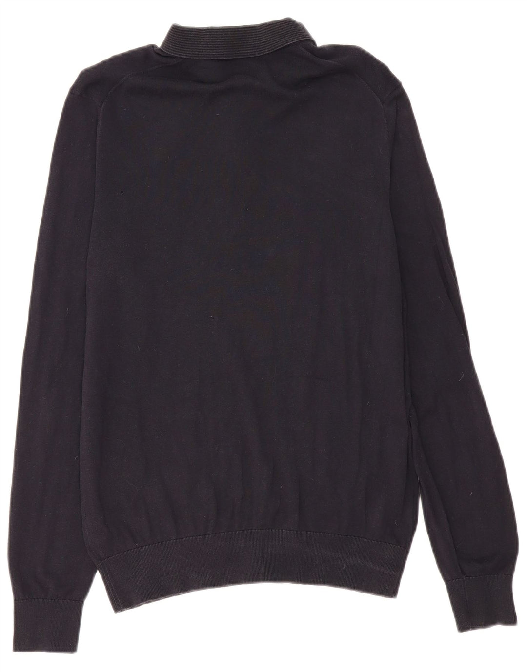PAUL SMITH Mens Polo Neck Jumper Sweater Medium Navy Blue Cotton