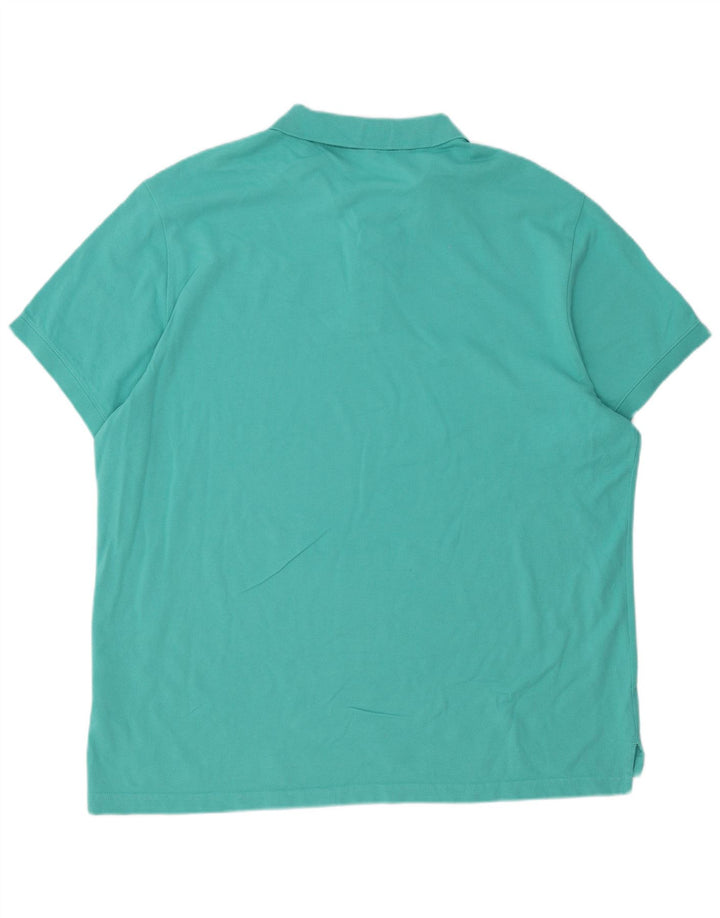 Nike Herren Poloshirt 2XL Türkis Baumwolle