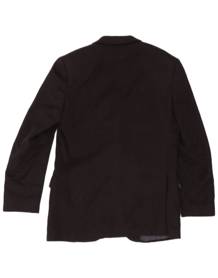 Loro Piana Herren-Blazer mit 3 Knöpfen, IT 48, mittelschwarz, klassische Schurwolle