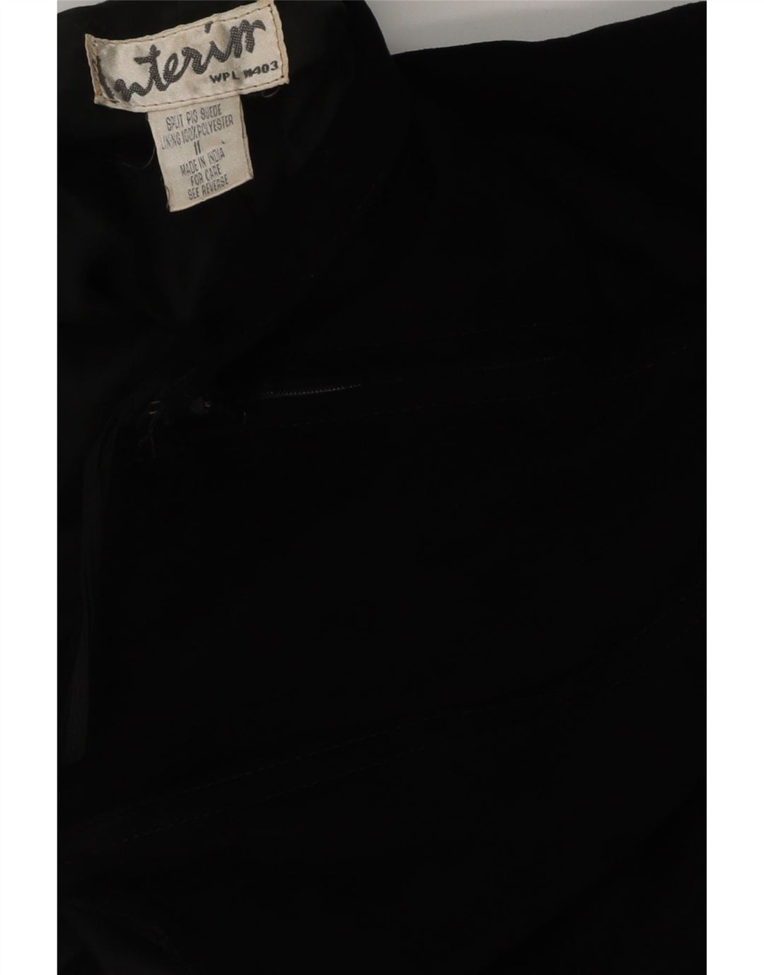 Vintage Damen Wildleder Trägerloses Kleid US 11 Großes schwarzes Leder