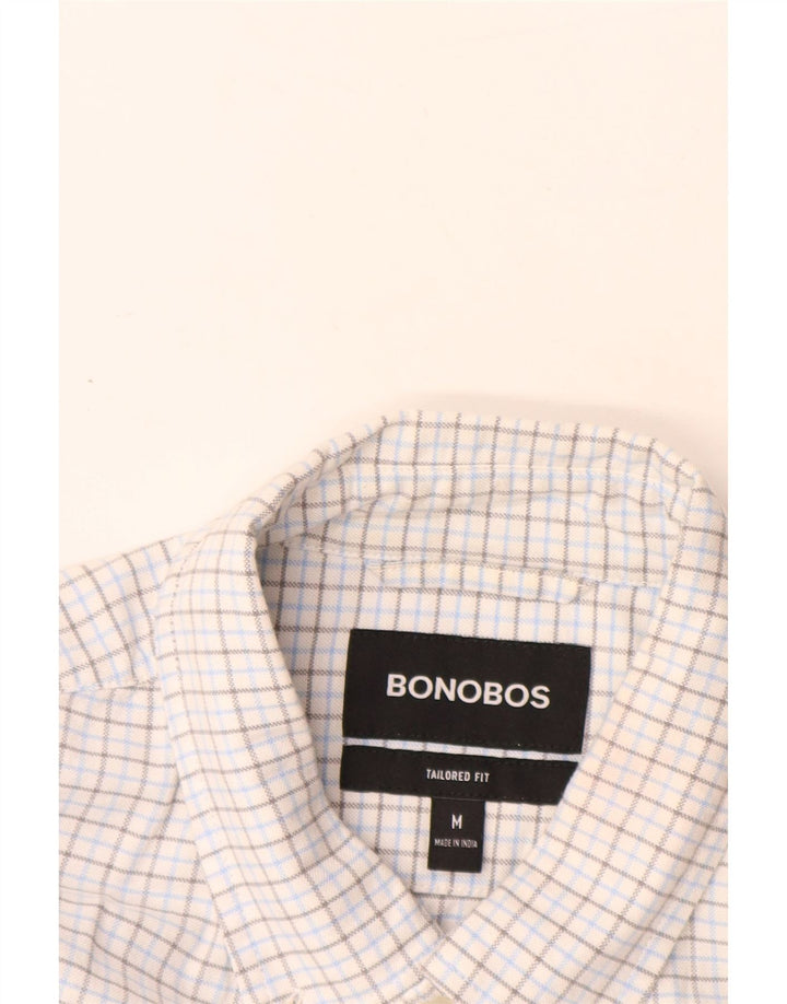 BONOBOS Tailored Fit Herrenhemd Mittelweiß Gingham