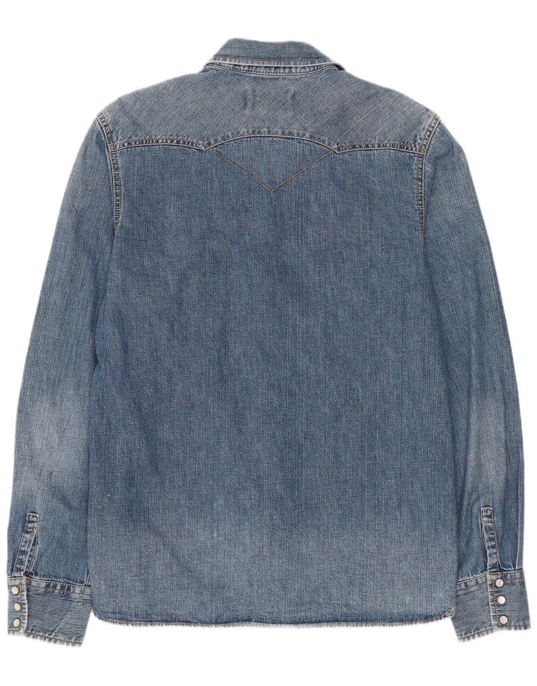 Levi's Herren-Western-Jeanshemd aus mittelblauer Baumwolle