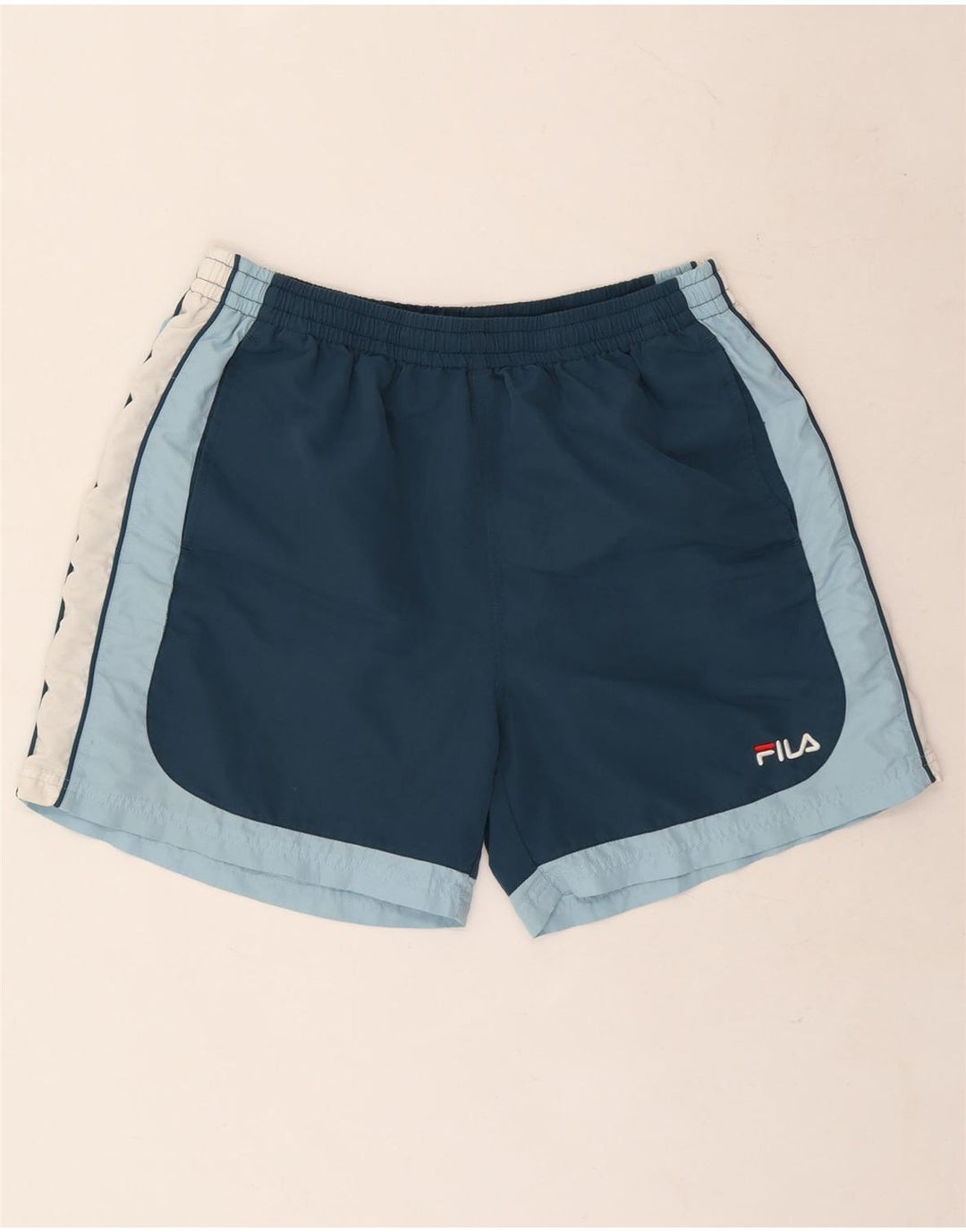Fila Herren Graphic Sport Shorts XL Marineblaues Colourblock-Polyester