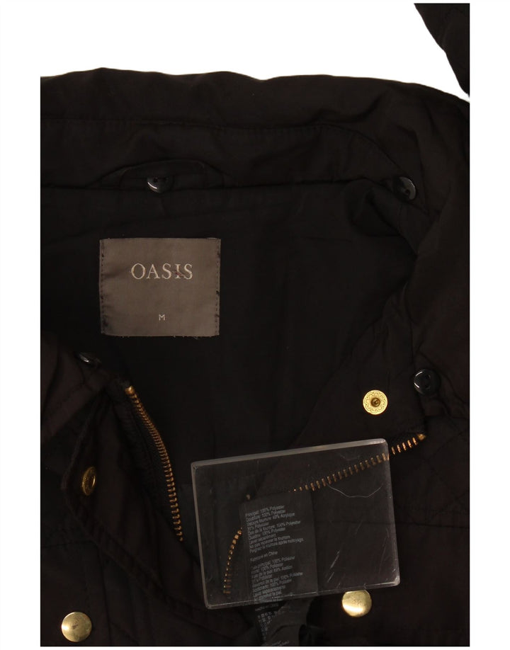 Oasis Damen Steppjacke UK 14 Medium Schwarz Polyester