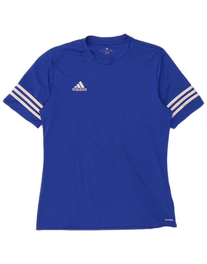 Adidas Herren Climalite T-Shirt Top Mittelblaues Polyester