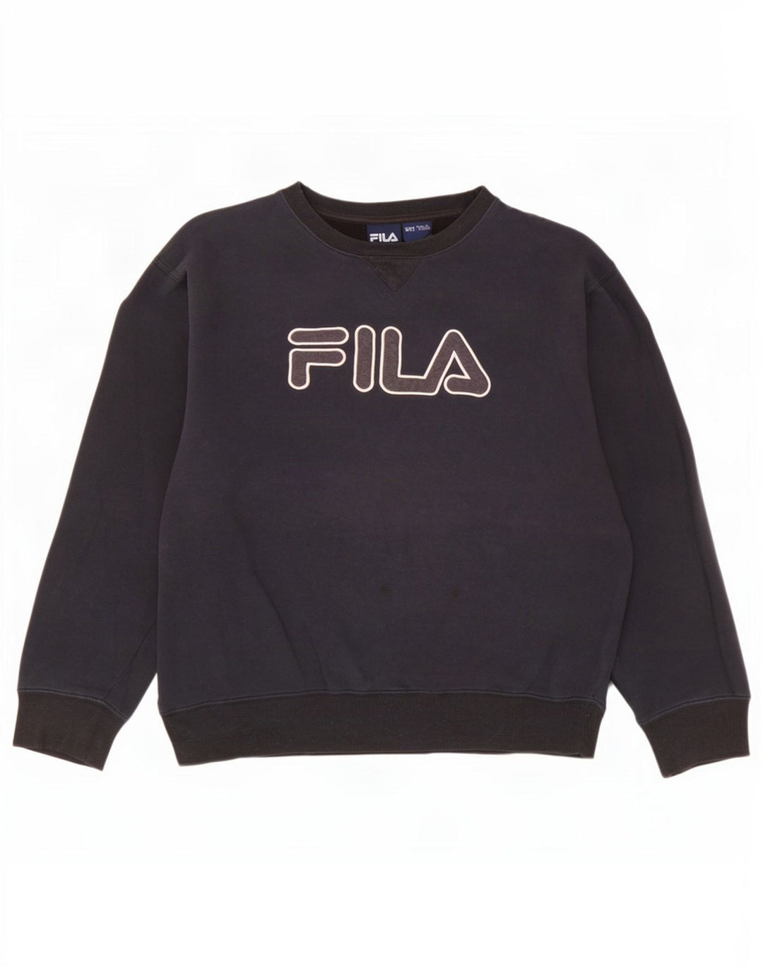 Fila Herren Grafik-Sweatshirt-Pullover 2XL Marineblau aus Baumwolle