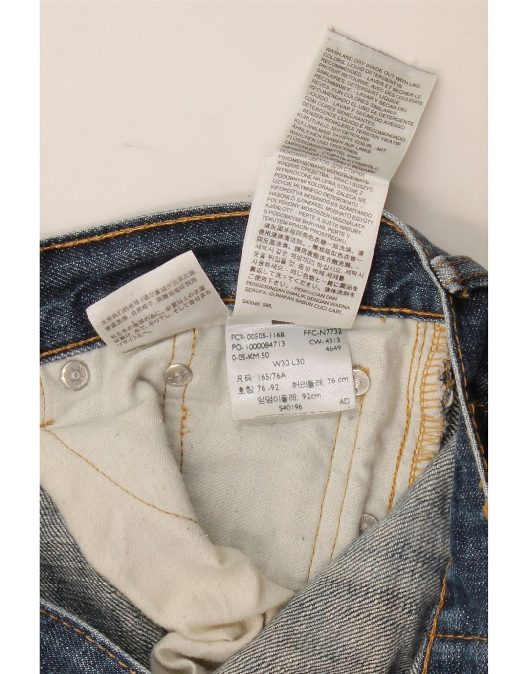 Levi's Damen Straight Jeans W30 L30 Marineblaue Baumwolle