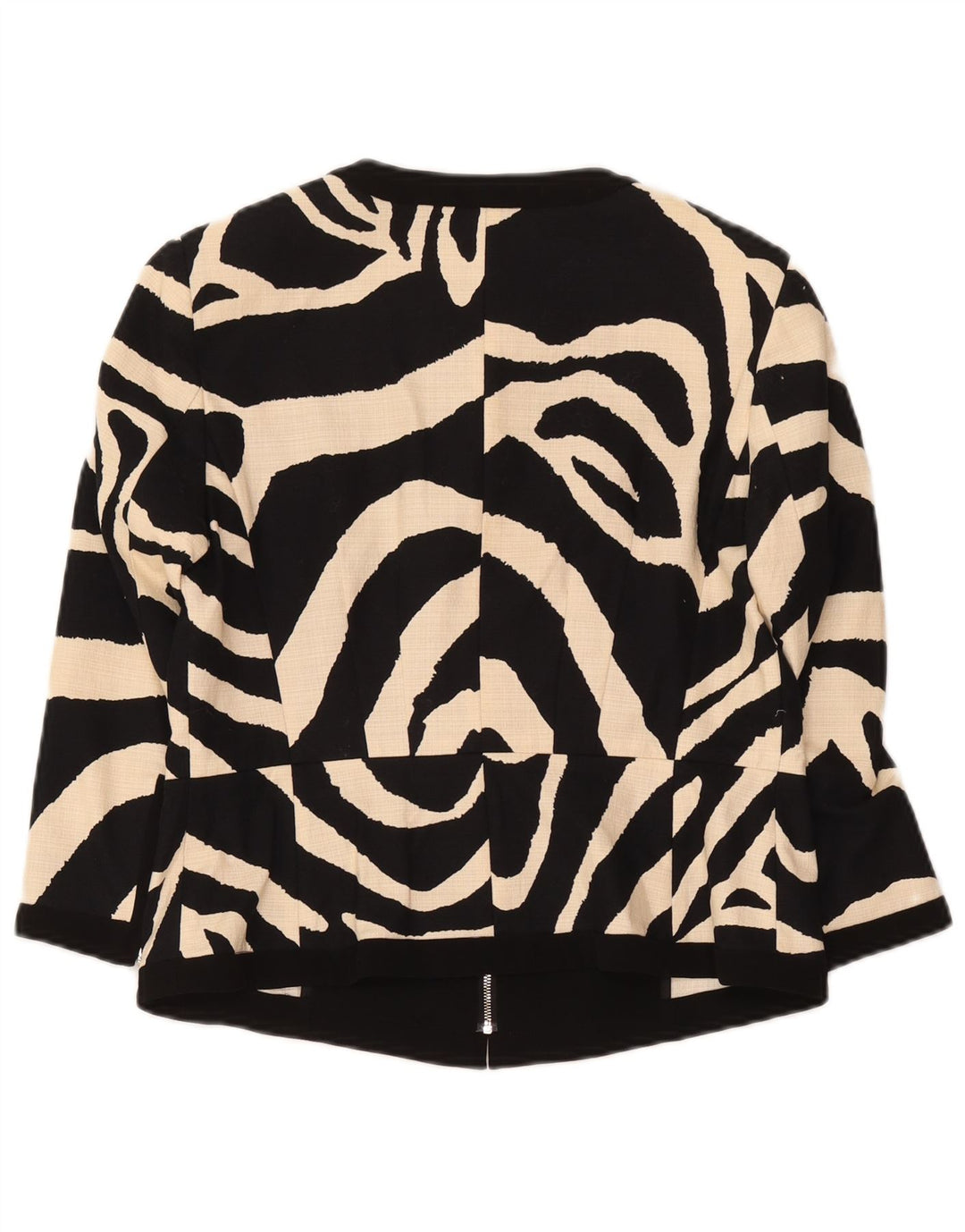 Max Mara Damen Crop Blazerjacke mit 3/4-Ärmeln, UK 12, Mittelschwarz