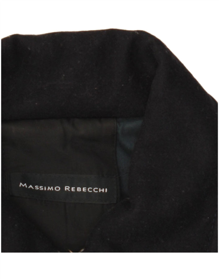 Massimo Rebecchi Damen Pea Coat IT 44 Mittelmarineblaue Wolle