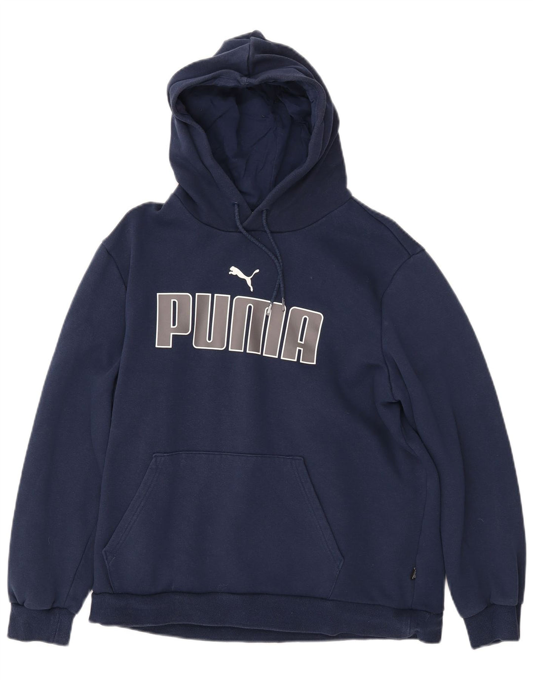 PUMA Damen Graphic Hoodie Pullover UK 16 Large Marineblau