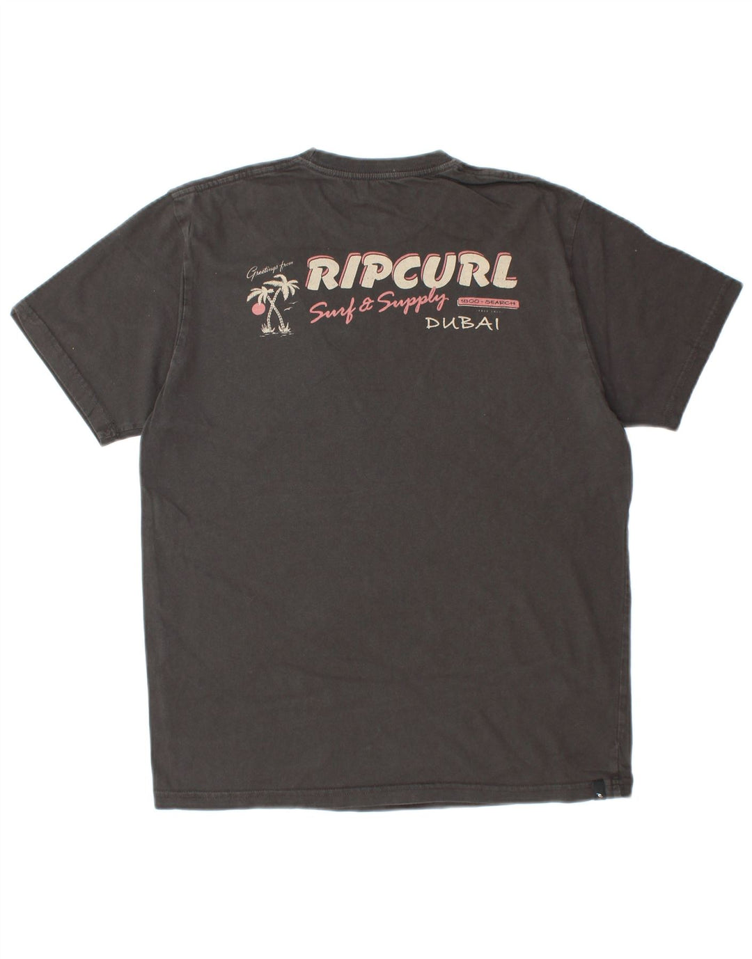 RIP CURL Herren-T-Shirt mit Standard-Passform, Grafik, Größe S, Grau