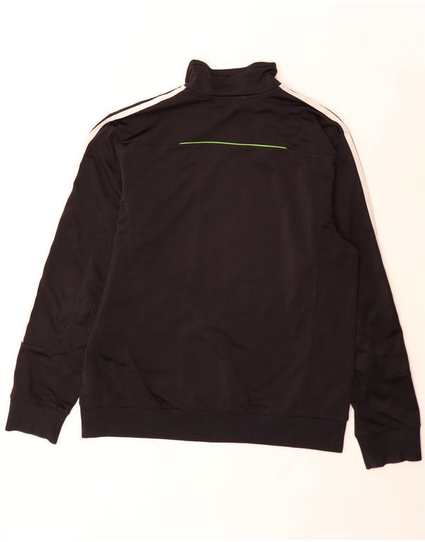 Adidas Mens Tracksuit Top Jacket UK 42/44 Large Black Colourblock Polyester