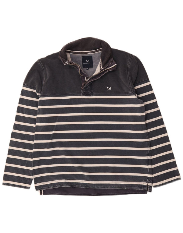 Crew Clothing Herren-Sweatshirt mit Reißverschluss, XL, marineblau, gestreift, Baumwolle