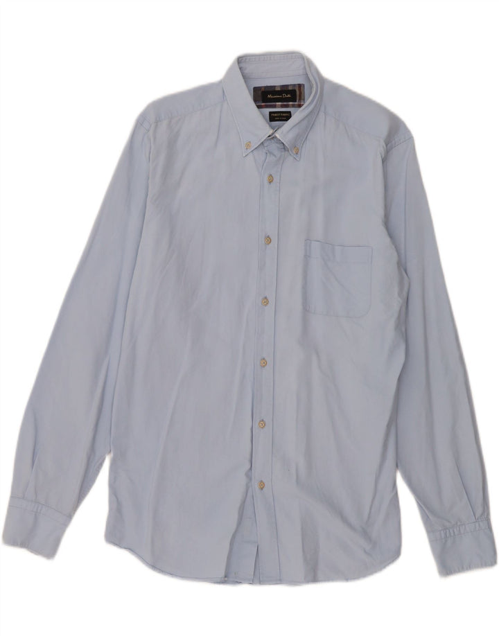 MASSIMO DUTTI Herrenhemd Mittelblau