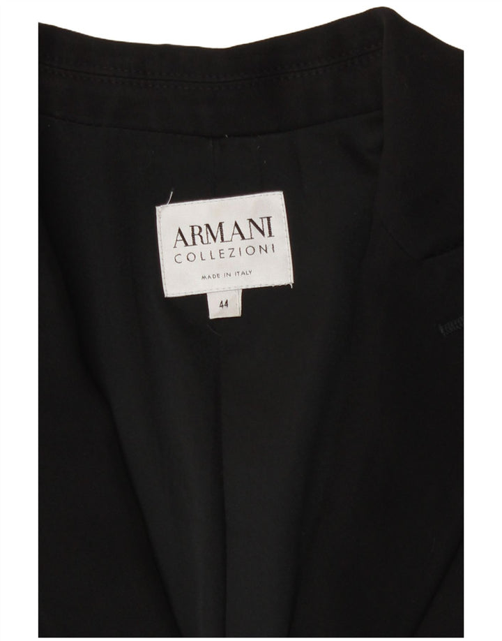 Armani Collezioni Damen 3-Knopf-Blazerjacke IT 44 Mittelschwarz