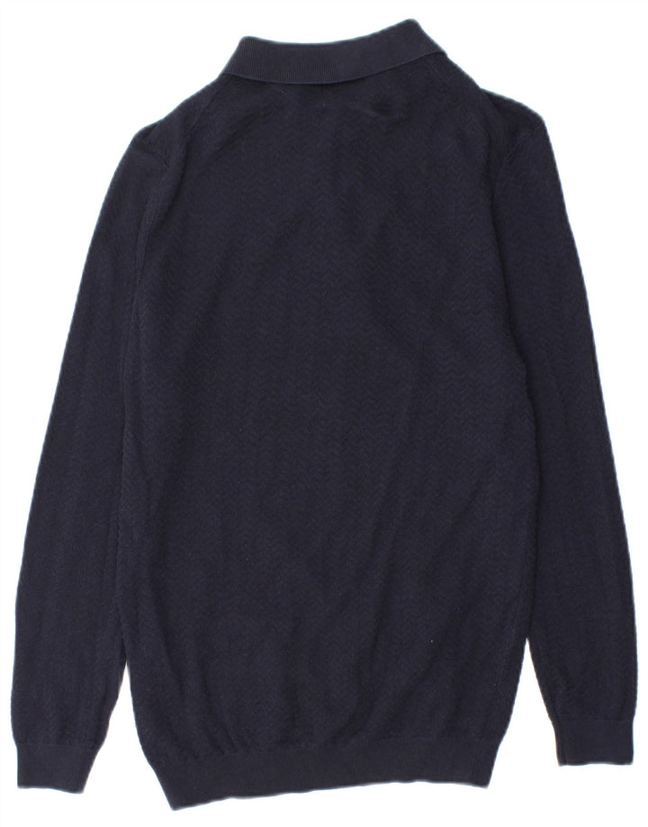 Zara Herren-Pullover mit Rollkragen, mittelgroß, Marineblau