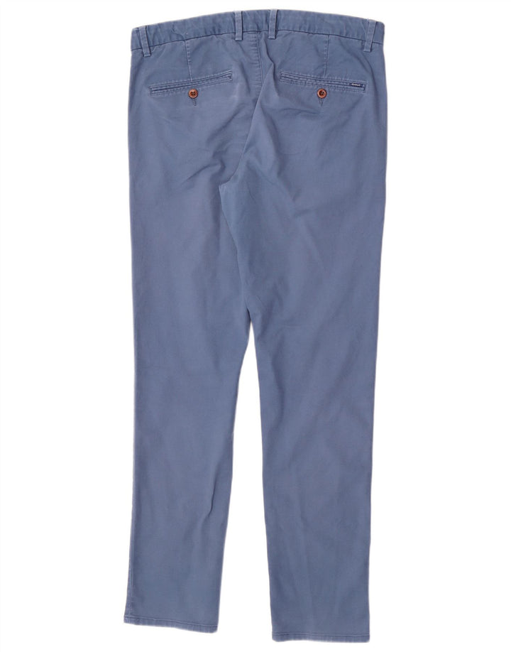 Gant Slim Chino-Hose für Herren, W32, L32, blaue Baumwolle
