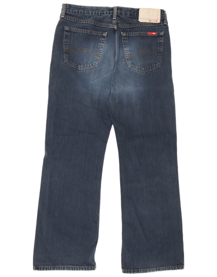 Mustang Herren Bootcut Jeans W34 L32 Blaue Baumwolle