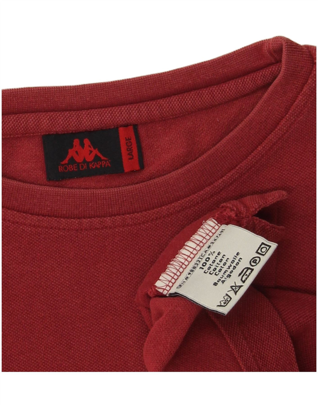 KAPPA Herren T-Shirt Top Large Rot Baumwolle