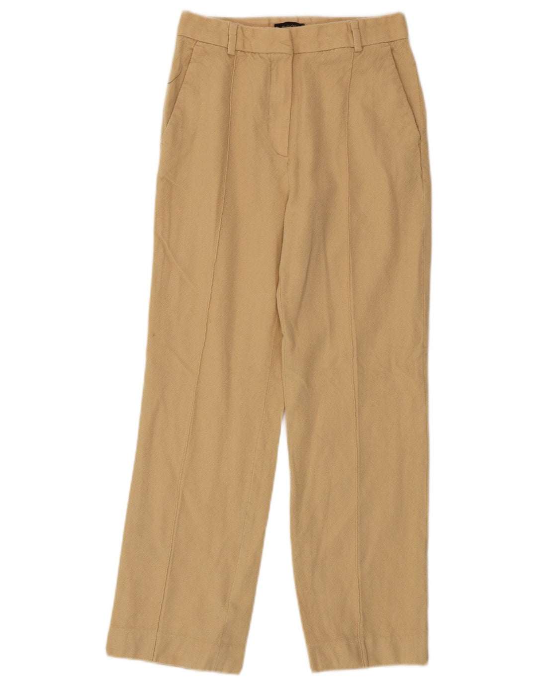 MASSIMO DUTTI Damen gerade Chinohose EU 36 XS W26 L26 Beige Wolle