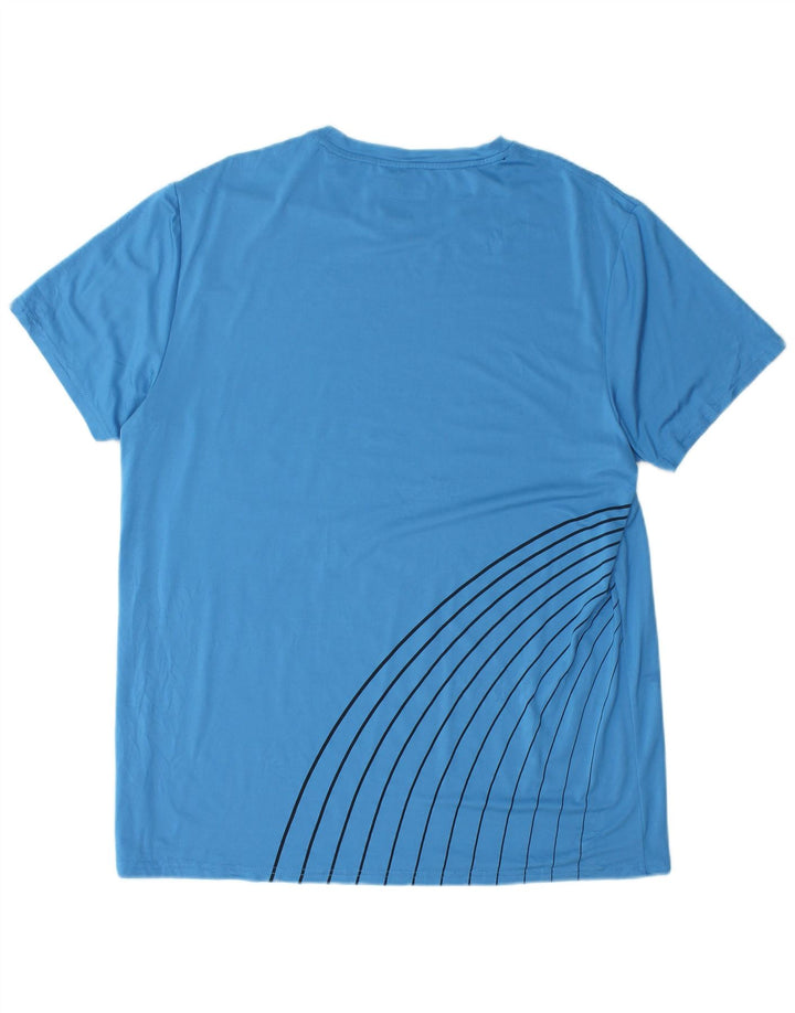 Izod Herren-T-Shirt-Oberteil, groß, blau gestreift, Polyester