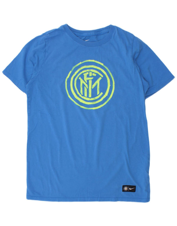 Nike Inter Mailand Grafik-T-Shirt für Jungen, 12–13 Jahre, Größe L, aus blauer Baumwolle