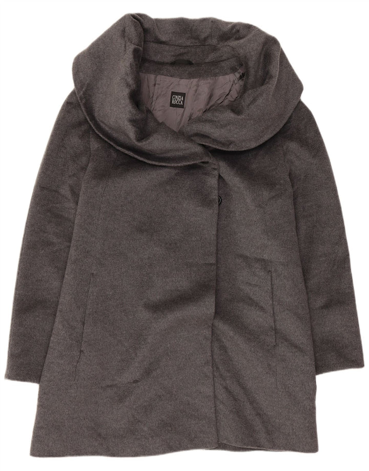 Cinzia Rocca Damen Mantel UK 16 Große graue Wolle