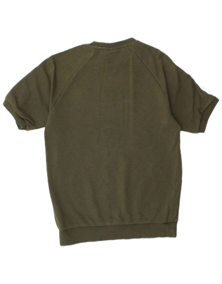 ADIDAS Herren T-Shirt Top Small Khaki Baumwolle