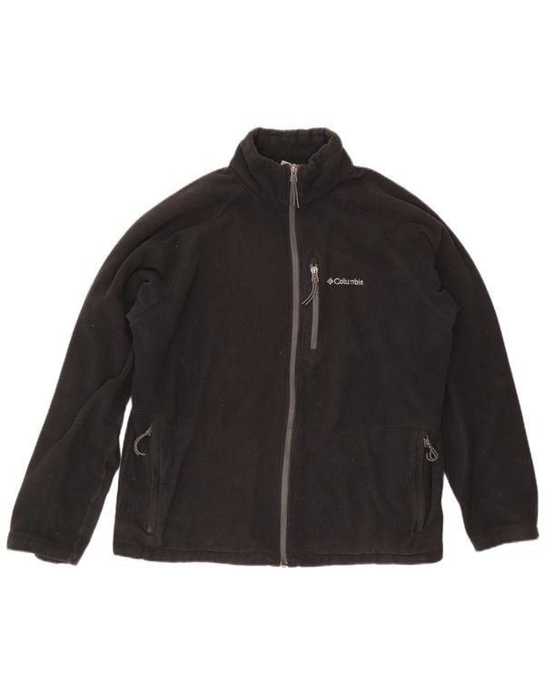 Columbia Mens Fleece Jacket UK 40 Large Black Polyester