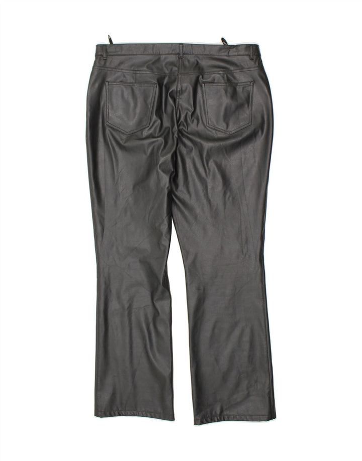 VINTAGE Womens Bootcut Casual Trousers IT 48 XL W38 L31 Black Polyester Vintage Vintage and Second-Hand Vintage from Messina Hembry 