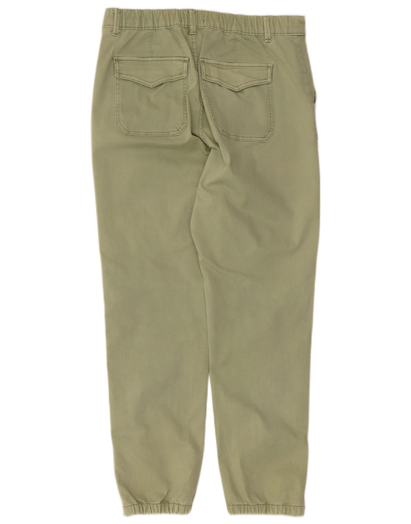 Marks & Spencer Damen Joggers Hose UK 14 Large W32 L27 Grüne Baumwolle