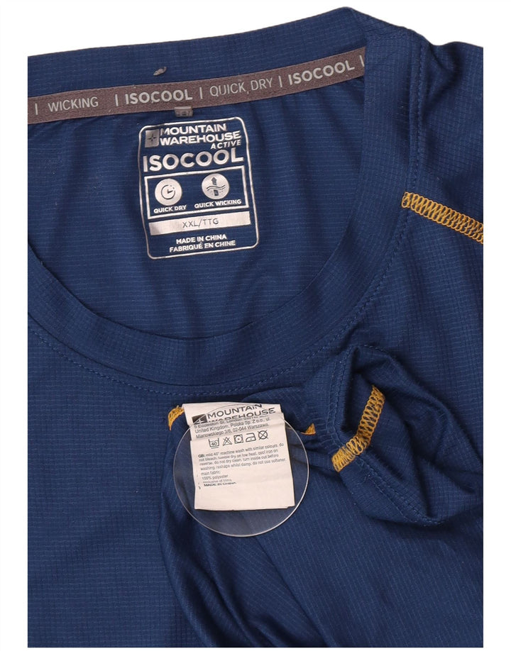 Mountain Warehouse Herren-T-Shirt-Oberteil 2XL, blaues Polyester