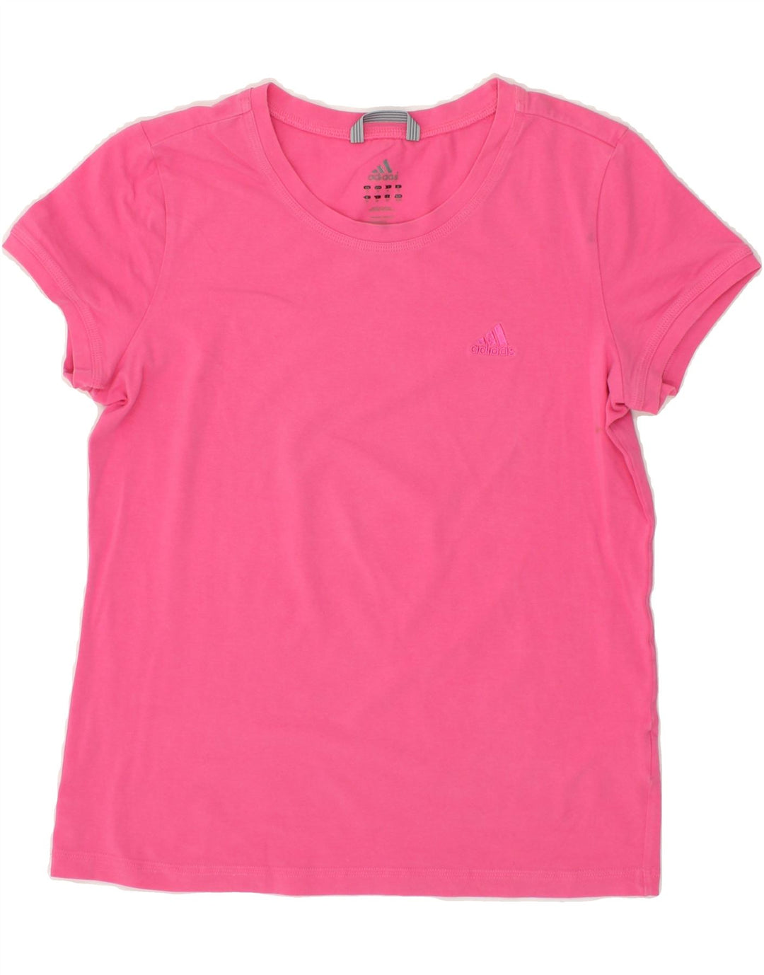 ADIDAS Womens T-Shirt Top UK 14 Medium Pink Cotton Vintage Adidas and Second-Hand Adidas from Messina Hembry 