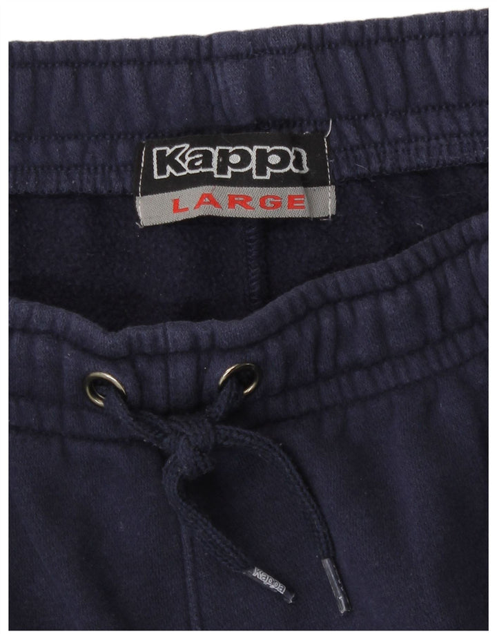 Kappa Herren-Trainingshose mit Grafik, groß, marineblaue Baumwolle