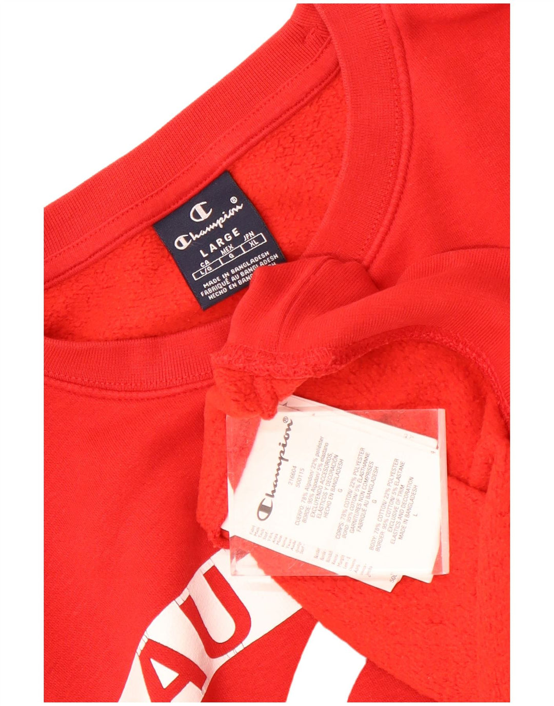 Champion Herren-Sweatshirt mit Grafik, groß, aus roter Baumwolle