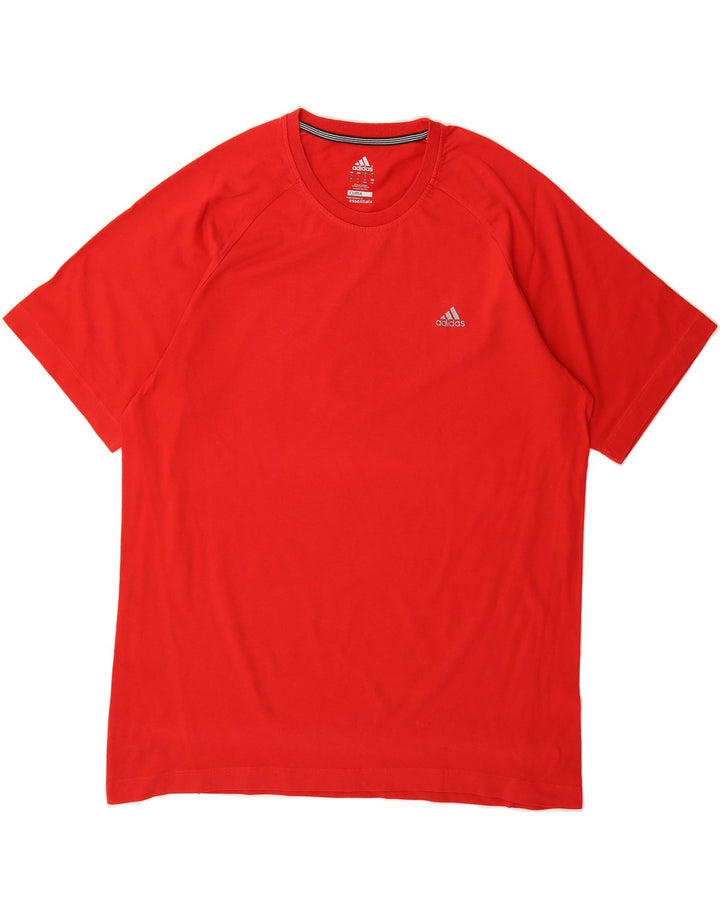 ADIDAS Mens Clima 365 T-Shirt Top Large Red Vintage Adidas and Second-Hand Adidas from Messina Hembry 