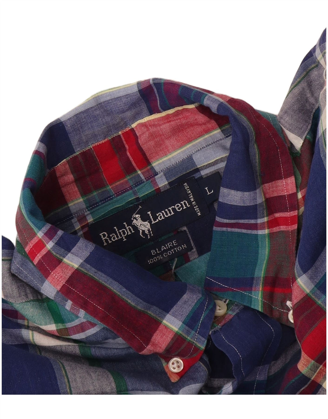 Ralph Lauren Herren Blaire Kurzarmhemd, groß, mehrfarbig kariert