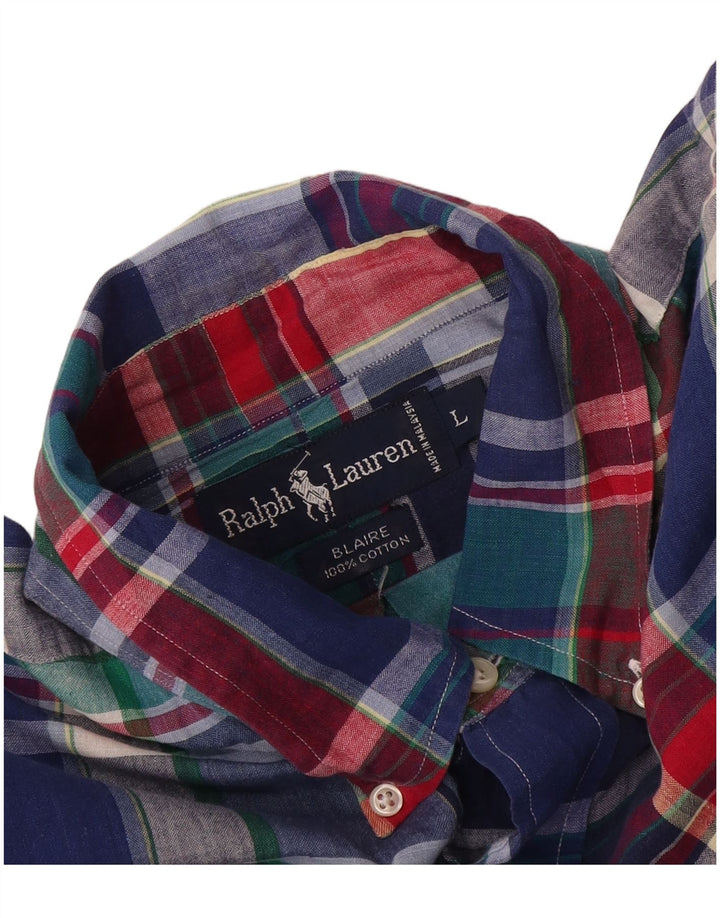Ralph Lauren Herren Blaire Kurzarmhemd, groß, mehrfarbig kariert