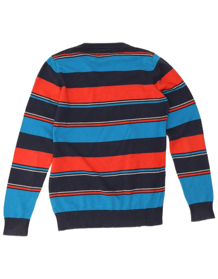 Jack & Jones Herren-Pullover mit V-Ausschnitt, klein, mehrfarbig, gestreift, Baumwolle
