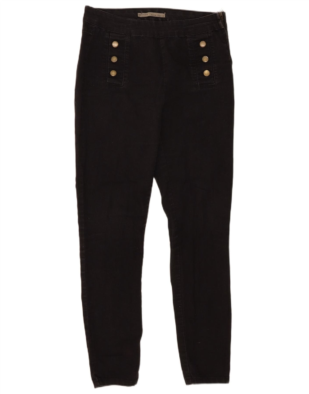 Zara Damen Jegging-Jeans, groß, W30, L29, schwarze Baumwolle