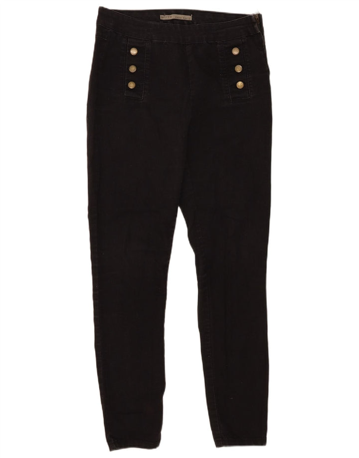 Zara Damen Jegging-Jeans, groß, W30, L29, schwarze Baumwolle