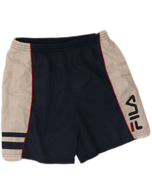 Fila Jungen Badeshorts mit Grafik, 15–16 Jahre, Marineblau, Farbblock