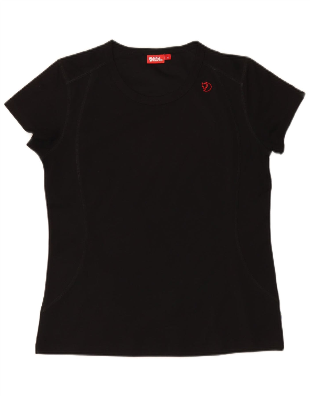 Fjall Raven Damen T-Shirt Top UK 14 Medium Schwarz Polyester